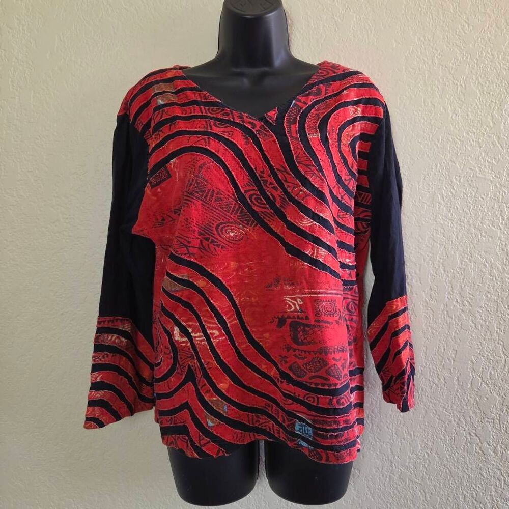 Parsley & Sage Abstract Blouse